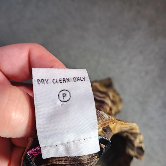 Vintage Leopard Print Skirt Women's 12 100% Silk Tiered Animal Print - Picture 6 of 9